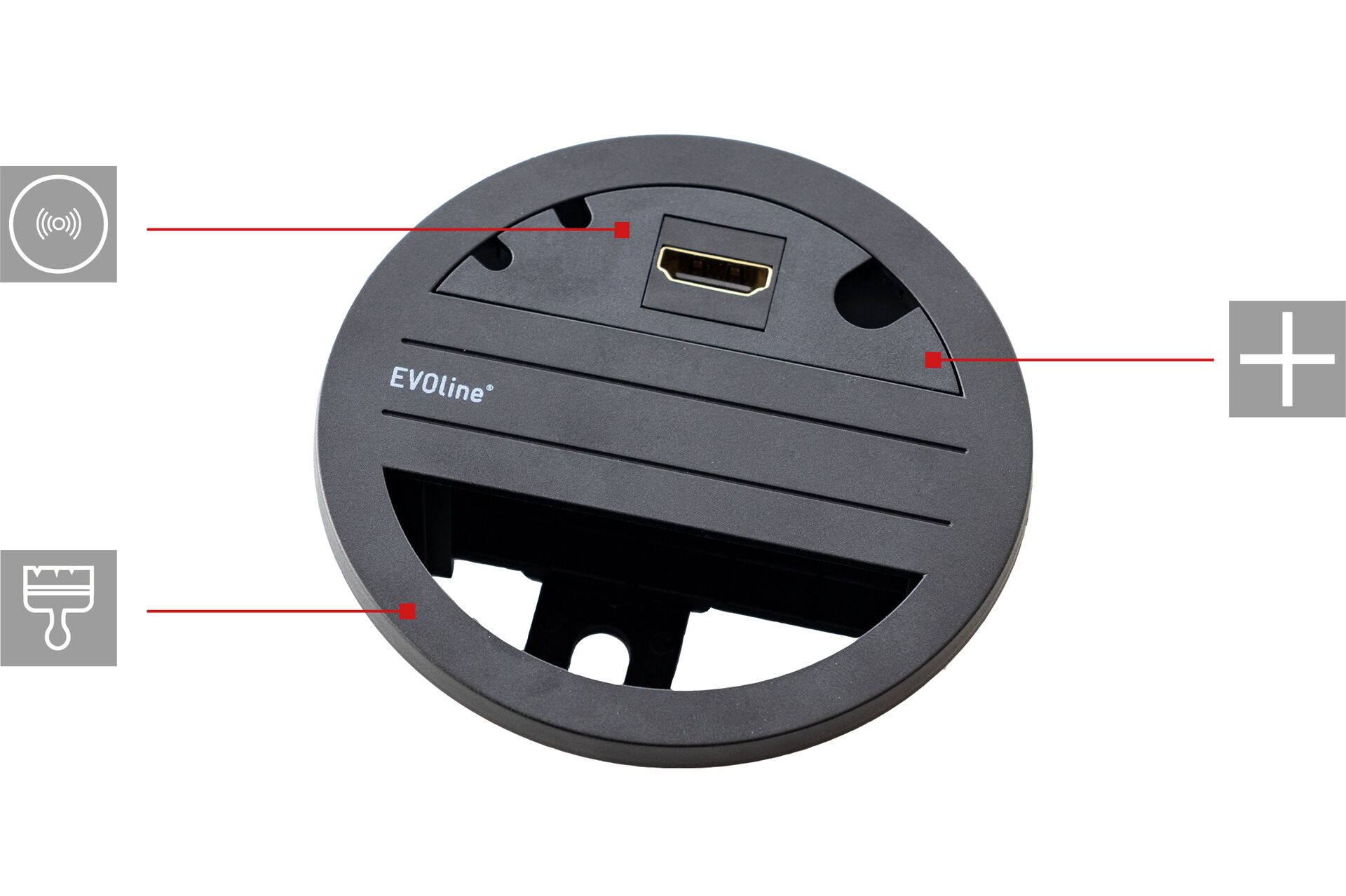 Circle80 Access mit Icons zum induktivem Laden, verschiedenen Farben und Wireless Charging