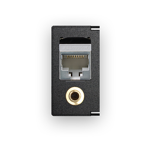 Audio-Connector 3.5mm with Cat.6 Data socket