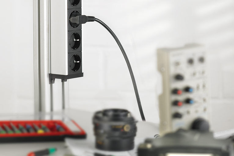 Industrial socket U-Dock in the laboratory Industrial socket U-Dock in the laboratory